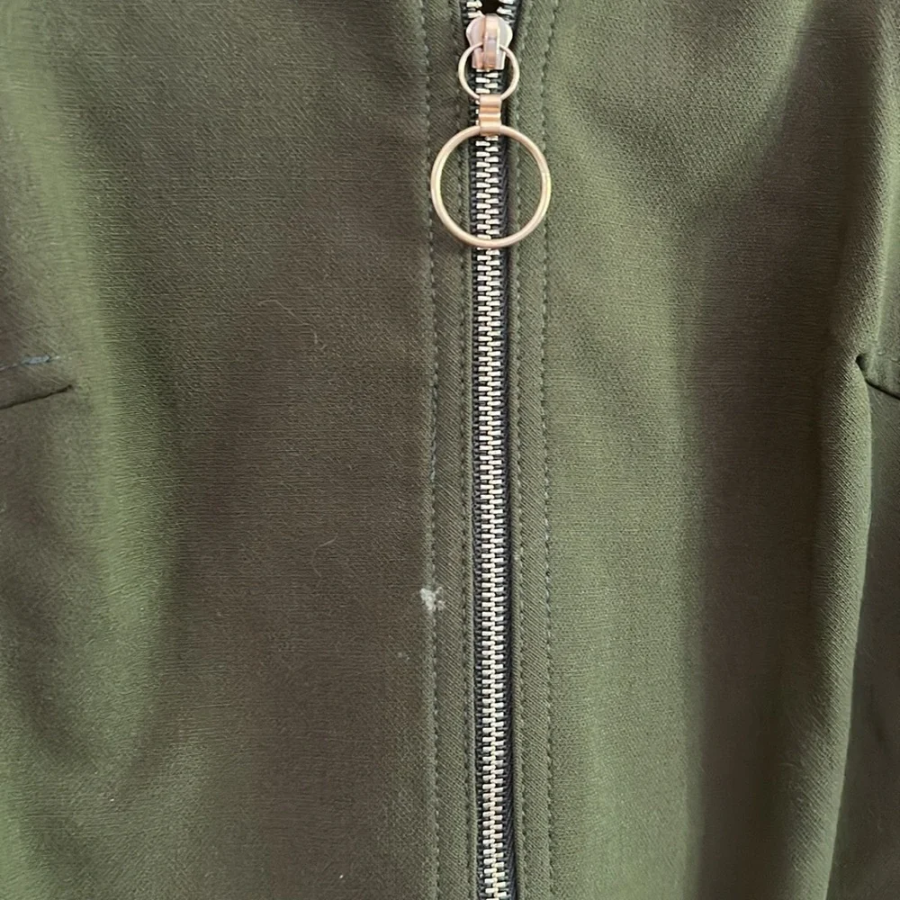 Trina Turk long sleeve shift dress with o-ring Zip - Picture 4 of 5